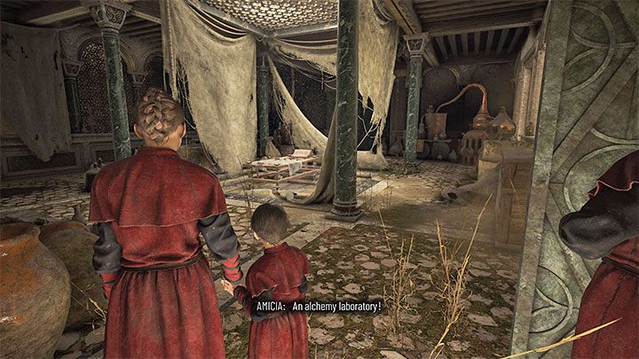 Dotrzecie do obszaru, w którym do obejrzenia jest symbol feniksa na ścianie - Plague Tale Requiem: Zbadanie świętych komnat (Explore the sacred chambers) - solucja, opis przejścia - A Plague Tale Requiem - poradnik do gry