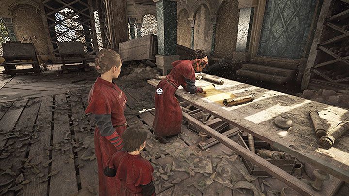 Ostatnia czwarta komnata to biblioteka alchemistów - Plague Tale Requiem: Zbadanie świętych komnat (Explore the sacred chambers) - solucja, opis przejścia - A Plague Tale Requiem - poradnik do gry