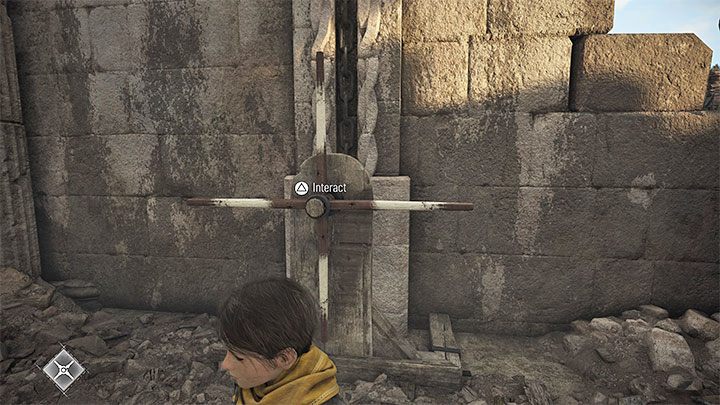 W dużych ruinach natraficie na zamkniętą parę drzwi - trzeba zaliczyć zagadkę ze zniszczenia ich - Plague Tale Requiem: Dotarcie do fortu (Reach the fort) - solucja, opis przejścia - A Plague Tale Requiem - poradnik do gry