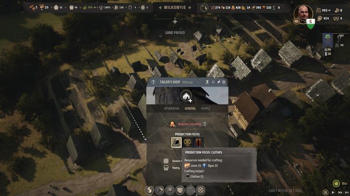 By stworzyć ubrania potrzebujecie dość zaawansowanego łańcucha produkcyjnego - choć, oczywiście, brak zasobów możecie nadrobić importem z faktorii - Manor Lords: Jak produkować ubrania? - Manor Lords - poradnik do gry