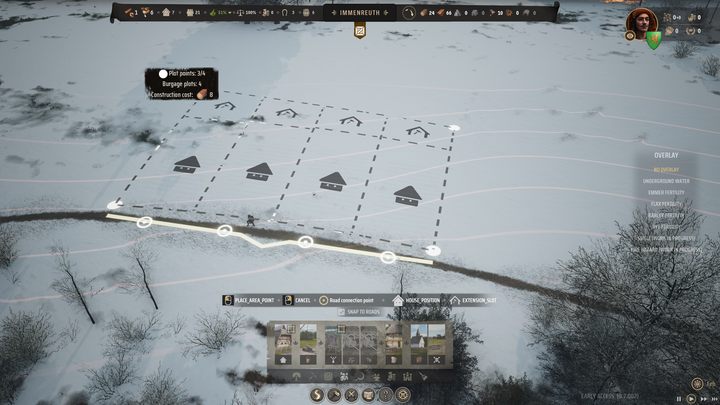 Zbudowanie pojedynczej, podstawowej parceli mieszkalnej kosztuje 2 sztuki drewna - Manor Lords: Jak zdobyć więcej osadników? - Manor Lords - poradnik do gry