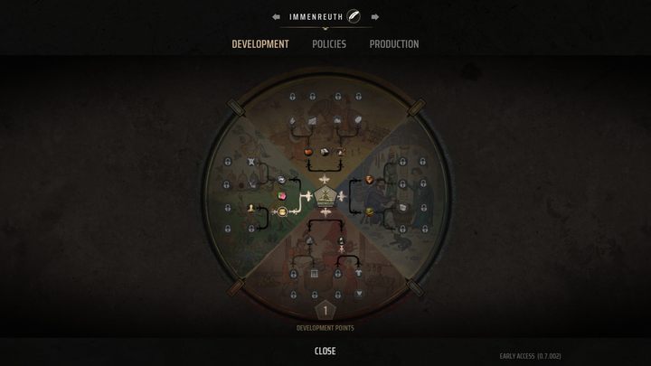 Przy każdym awansie na kolejny poziom osady, otrzymacie punkt rozwoju - Manor Lords: Jak levelować wioskę? - Manor Lords - poradnik do gry