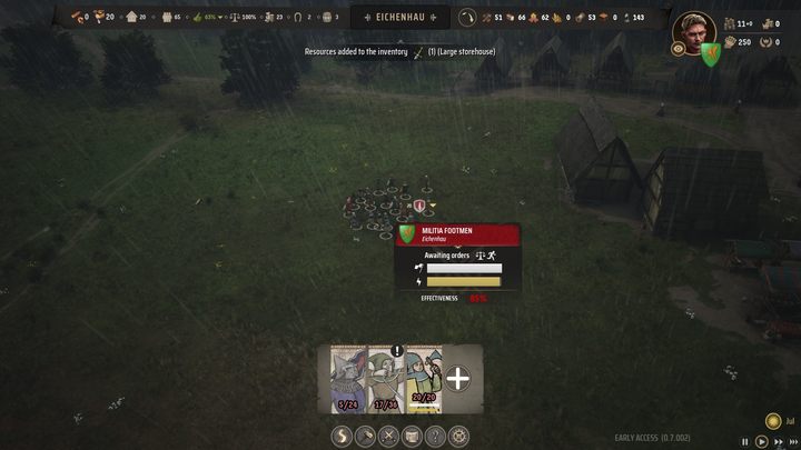 Milicja, to zbrojne oddziały uformowane z mężczyzn rekrutowanych wśród mieszkańców osady - Manor Lords: Jak rekrutować wojska? - Manor Lords - poradnik do gry