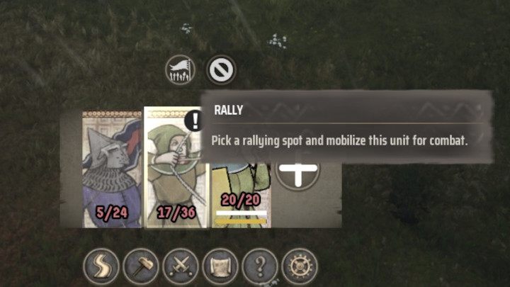 Kliknijcie na wybrany oddział, a następnie wciśnijcie ikonę ze sztandarem - Manor Lords: Jak rekrutować wojska? - Manor Lords - poradnik do gry