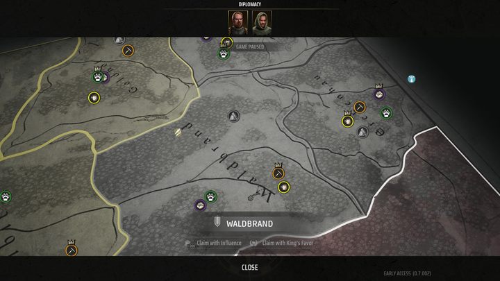 Regiony można także przejąć łaską królewską, specjalną walutą - Manor Lords: Jak przejmować nowe regiony? - Manor Lords - poradnik do gry