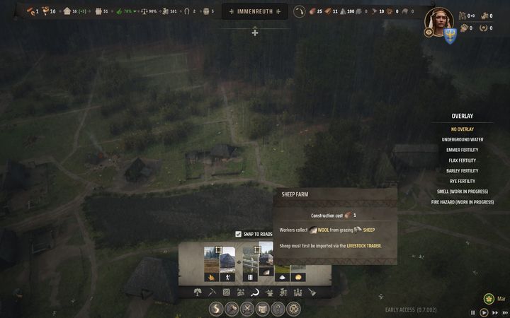 Żeby hodować owce potrzebujecie owczarni - Manor Lords: Jak hodować owce? - Manor Lords - poradnik do gry