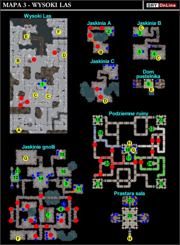 A - Wysoki Las / Wysoczysko Pogórze - Wysoki Las - Mapa | ROZDZIAL 1 | Neverwinter Nights Shadows of Undrentide - Neverwinter Nights: Shadows of Undrentide - poradnik do gry