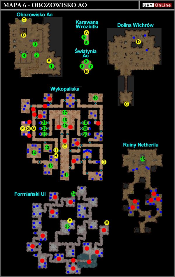 Wyjścia do lokacji - Obozowisko Ao - Mapa | PRZERYWNIK | Neverwinter Nights Shadows of Undrentide - Neverwinter Nights: Shadows of Undrentide - poradnik do gry