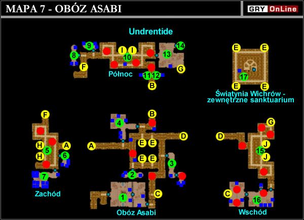 A - Undrentide - Obóz Asabi / Undrentide - Zachód - Obóz Asabi - Mapa | ROZDZIAŁ 2 | Neverwinter Nights Shadows of Undrentide - Neverwinter Nights: Shadows of Undrentide - poradnik do gry