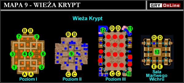 A - Wieża Krypt - Poziom I / Undrentide - Północ - Wieża Krypt - Mapa | ROZDZIAŁ 2 | Neverwinter Nights Shadows of Undrentide - Neverwinter Nights: Shadows of Undrentide - poradnik do gry