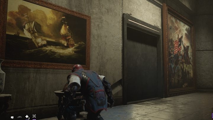 Następnie zlokalizujcie globus w pomieszczeniu, który po przeskanowaniu ujawni przycisk ukazujący windę za obrazem - Gotham Knights: Jacob Kane - solucja, opis przejścia - Gotham Knights - poradnik do gry