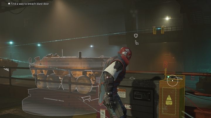 Gdy dotrzecie do pomieszczenia, w którym zabunkrował się Kane, korzystając z panelu za pojazdami obróćcie pojazd 3x, korzystając paneli na piętrze, przenieście dźwigiem działko z jednego czołgu do drugiego, by móc zniszczyć opancerzone drzwi - Gotham Knights: Jacob Kane - solucja, opis przejścia - Gotham Knights - poradnik do gry