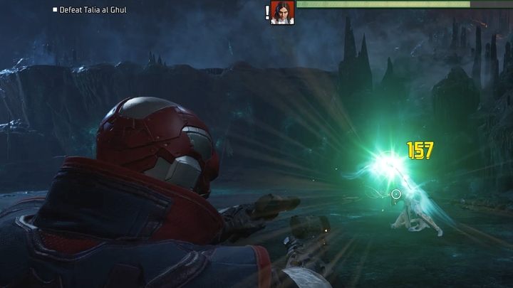 Talia walczy nieco zbliżonym stylem do Brucea: również posiada ataki dystansowe, które są niegroźne i wykonuje 4x combo, lecz nieco trudniejsze do uniknięcia - Gotham Knights: Głowa demona (Head of the Demon) - solucja, opis przejścia - Gotham Knights - poradnik do gry