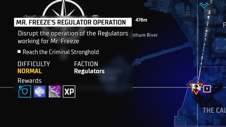 Po przesłuchaniu jednego z Regulatorów, nowa operacja będzie widnieć na mapie - Gotham Knights: Rozdział Mr. Freeze - solucja, opis przejscia - Gotham Knights - poradnik do gry
