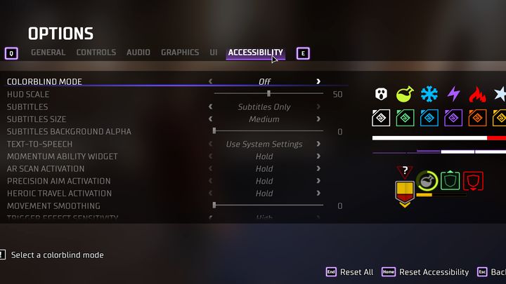 Ustawienia związane z pomocą Ułatwieniami dostępu (Accessibility) znajdziecie w specjalnej zakładce w opcjach gry - Gotham Knights: Ułatwienia dostępu - Gotham Knights - poradnik do gry