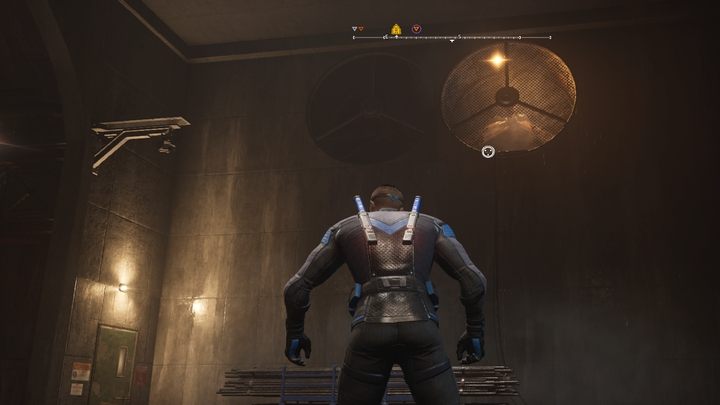 By kontynuować, przejdźcie przez uszkodzony kanał wentylacyjny pod sufitem - Gotham Knights: Pośród mroku (In the Shadows) - opis przejścia, solucja - Gotham Knights - poradnik do gry