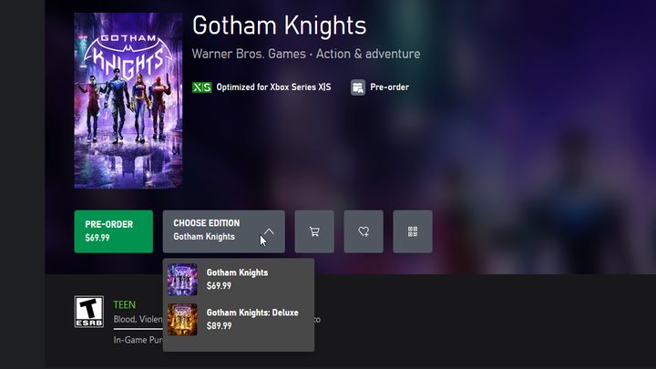 Dodatkowo jako bonus przedsprzedażowy otrzymacie skórkę Batmotocykl 233 - zawarty jest domyślnie w wersji Deluxe - Gotham Knights: Edycje gry - Gotham Knights - poradnik do gry