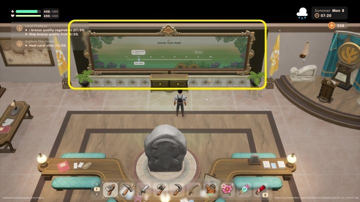 Ranga miasta to ocena, która jest przyznawana Waszej miejscowości - Coral Island: Jak szybko zwiększyć rangę miasta (town rank)? - Coral Island - poradnik do gry