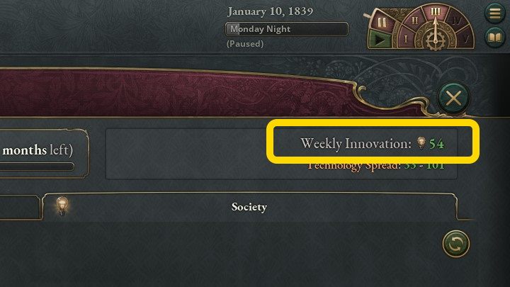 Innowacje to punkty niezbędne do poznawania nowych technologii - Victoria 3: Technologie - drzewo technologii, Innowacje - Victoria 3 - poradnik do gry