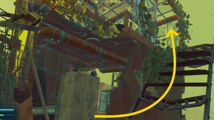 Przejdźcie przez pomieszczenie, za którym znajdują się schody na piętro - tam na końcu znajdziecie skrzynkę, a w niej baterię półprzewodnikową - Forever Skies: Pierwsze kroki - czyli jak rozpocząć rozgrywkę - Forever Skies - poradnik do gry