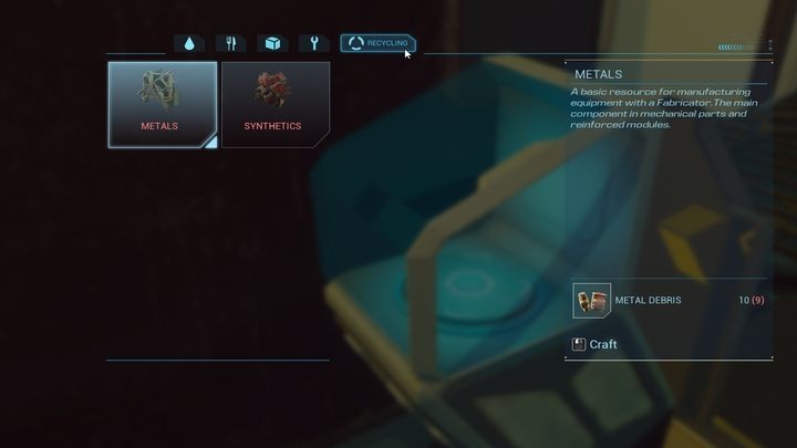 Korzystając z fabrykatora, zamieńcie 10 metalowego złomu na Metal, który służy do tworzenia - Forever Skies: Pierwsze kroki - czyli jak rozpocząć rozgrywkę - Forever Skies - poradnik do gry