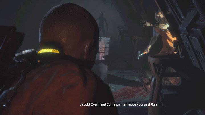 Rozdział rozpoczniecie niedługo po scenie konfrontacji z kapitanem Ferrisem w budynku strażnicy - Callisto Protocol: Rozdział 2: Następstwa (Aftermath) - solucja, opis przejścia - The Callisto Protocol - poradnik do gry