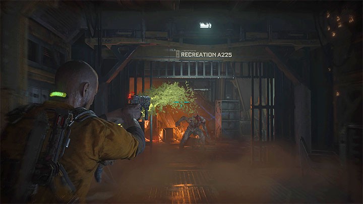 Na górze spotkacie pierwszego potwora plującego kwasem - Callisto Protocol: Rozdział 2: Następstwa (Aftermath) - solucja, opis przejścia - The Callisto Protocol - poradnik do gry