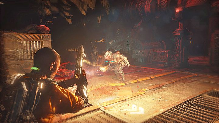 Po wyczerpaniu energii rękawicy używajcie głównie broni palnej do atakowania potworów - Callisto Protocol: Rozdział 2: Następstwa (Aftermath) - solucja, opis przejścia - The Callisto Protocol - poradnik do gry