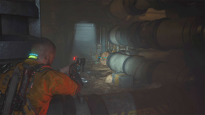 Po przejściu przez szyb traficie do nowej lokacji i zacznijcie od pokonania potwora w walce zwarciu - Callisto Protocol: Rozdział 2: Następstwa (Aftermath) - solucja, opis przejścia - The Callisto Protocol - poradnik do gry