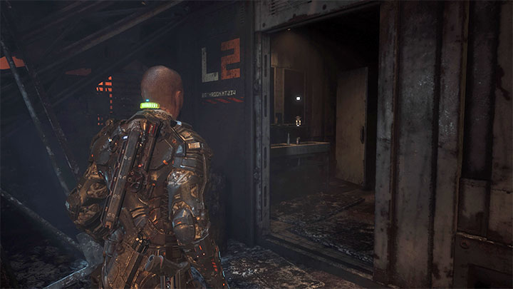 Przejdźcie przez sklep i wejdźcie do toalety L2 - Callisto Protocol: Schemat karabinu szturmowego (Assault Rifle) - sekrety, znajdźki - The Callisto Protocol - poradnik do gry