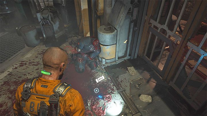 Po pokonaniu kreatur znajdźcie na ziemi bezpiecznik bramy (Gate Fuse) - leży on obok zamkniętego przejścia Workshop D302 - Callisto Protocol: Schemat broni Skunk (Skunk Gun) - sekrety, znajdźki - The Callisto Protocol - poradnik do gry