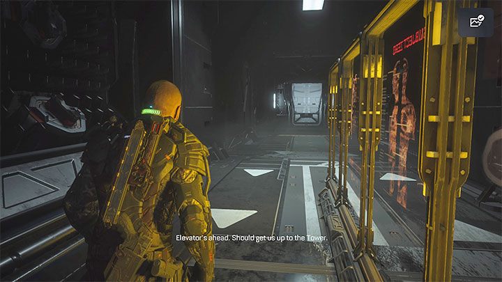 Wybierzcie tylne wyjście z laboratorium - prowadzi ono do windy podróżującej do Wieży - Callisto Protocol: Rozdział 7: Wieża (Tower) - solucja, opis przejścia - The Callisto Protocol - poradnik do gry