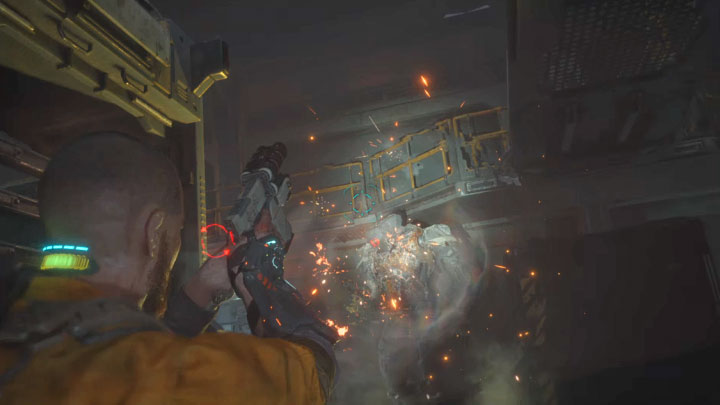 Wycelujcie i oddajcie co najmniej 2 strzały w głowę robota - Callisto Protocol: Jak zniszczyć robota strażniczego (trofeum Terminator)? - The Callisto Protocol - poradnik do gry