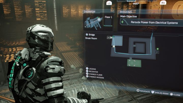 Fragment jest w Pomieszczeniu socjalnym (Break Room), które mija się na mostku w drodze do zaliczenia zadania przekierowania prądu z układów elektrycznych - Dead Space Remake: Fragmenty Znaku (Marker Fragments) - lista sekretów - Dead Space Remake - poradnik do gry