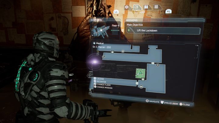 Fragment jest w biurze Dr C - Dead Space Remake: Fragmenty Znaku (Marker Fragments) - lista sekretów - Dead Space Remake - poradnik do gry