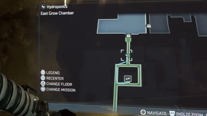 Fragment jest we Wschodniej komorze uprawnej (East Grow Chamber) na pokładzie hydroponiki - Dead Space Remake: Fragmenty Znaku (Marker Fragments) - lista sekretów - Dead Space Remake - poradnik do gry