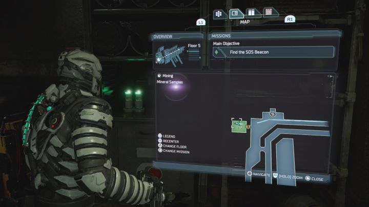 Fragment jest w pomieszczeniu Próbki minerałów (Mineral Samples) na pokładzie wydobywczym - Dead Space Remake: Fragmenty Znaku (Marker Fragments) - lista sekretów - Dead Space Remake - poradnik do gry