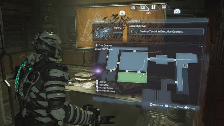 Możecie już dotrzeć do południowego pomieszczenia Luksusowe koje zmiany (Deluxe Shift Bunks) - Dead Space Remake: Fragmenty Znaku (Marker Fragments) - lista sekretów - Dead Space Remake - poradnik do gry