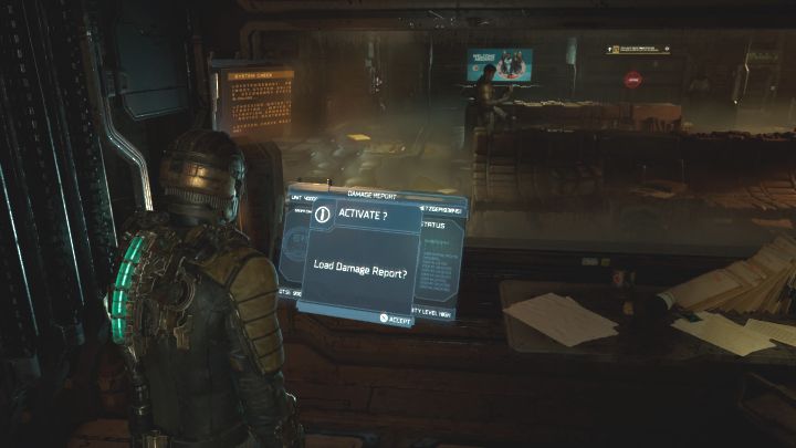 Konsola ochrony znajduje się w osobnym pomieszczeniu - Dead Space Remake: Nowi przybysze (New Arrivals) - Dead Space Remake - poradnik do gry