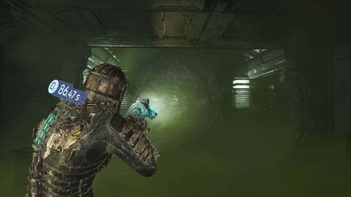Po tym jak dolecicie na górę wylądujcie na stabilnej półce - Dead Space Remake: Ekologiczny kataklizm (Environmental Hazard) - Dead Space Remake - poradnik do gry