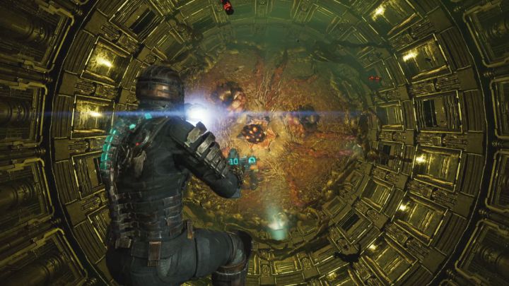 W drugiej fazie walki Lewiatan będzie odsłaniał otwór gębowy i zacznie wypluwać kule - Dead Space Remake: Ekologiczny kataklizm (Environmental Hazard) - Dead Space Remake - poradnik do gry