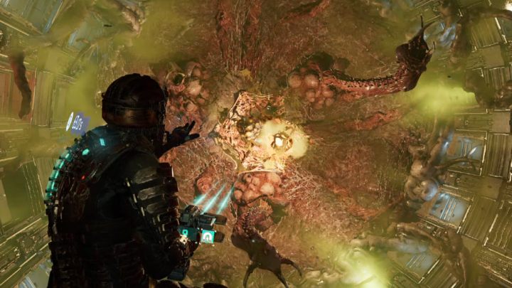 Trzecia faza pojedynku to połączeniu obu powyższych - Dead Space Remake: Ekologiczny kataklizm (Environmental Hazard) - Dead Space Remake - poradnik do gry