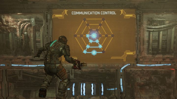 Utwórzcie optymalne połączenie do centralnego punktu - pokazuje je powyższy obrazek (połączenie biegnie zygzakiem, nie w linii prostej) - Dead Space Remake: Możliwość ratunku (Search and Rescue) - Dead Space Remake - poradnik do gry