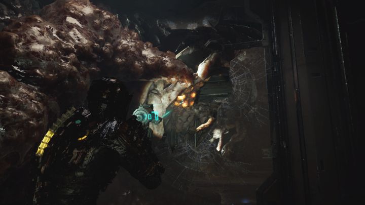 Dla przypomnienia łowca jest niezniszczalny, ale możecie go spowalniać - pozbawcie go tymczasowo dolnych kończyn i używajcie stazy - Dead Space Remake: Rozpacz i ruina (End of Days) - Dead Space Remake - poradnik do gry