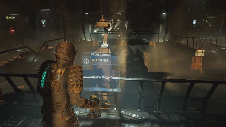 Obok znajdziecie pierwszy terminal - wchodzenie w interakcję z kolejnymi terminalami pozwoli Wam odblokowywać bramy do przetransportowania Znaku - Dead Space Remake: Agonia (Dead Space) - Dead Space Remake - poradnik do gry