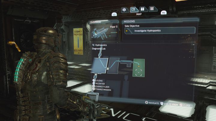 Trzeba powrócić do wagonika kolejki i jako cel podróży wybrać Hydroponikę (Hydroponics) - Dead Space Remake: Zamierzone zaniedbania (Premeditated Malpractice) - Dead Space Remake - poradnik do gry