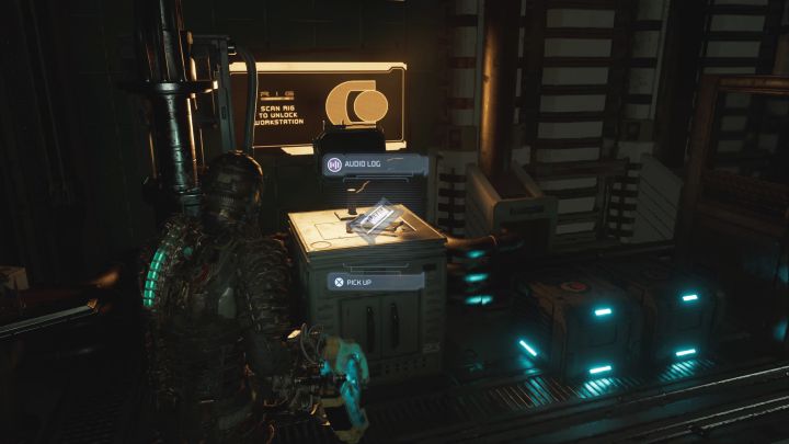 W laboratorium diagnostycznym (Diagnostics Lab) jest nagranie audio (powyższy obrazek) - Dead Space Remake: Zamierzone zaniedbania (Premeditated Malpractice) - Dead Space Remake - poradnik do gry