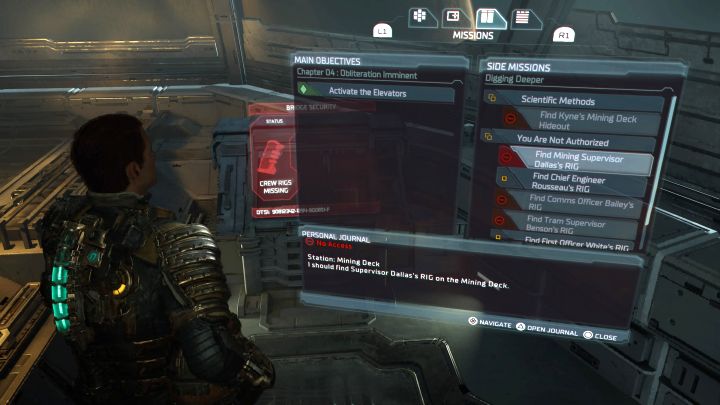 Opisywane zadanie dotyczy odnajdywania RIG różnych członków załogi Ishimury - Dead Space Remake: Nie masz upoważnienia (You Are Not Authorized) - Dead Space Remake - poradnik do gry