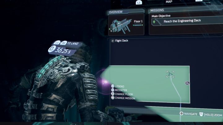 RIG lewituje w próżni w północno-wschodniej części pokładu startowego (Flight Deck) - Dead Space Remake: Nie masz upoważnienia (You Are Not Authorized) - Dead Space Remake - poradnik do gry