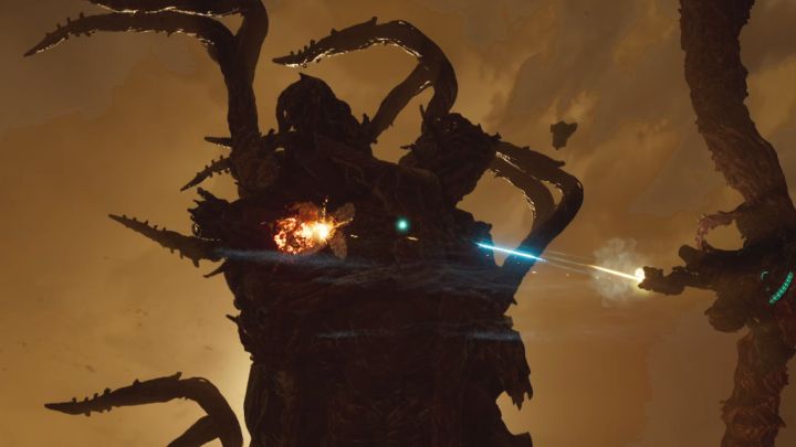 W ostatniej części pojedynku Isaac zostanie złapany przez jedną z macek bossa - Dead Space Remake: Jak pokonać finałowego bossa Kolektyw (Hive Mind)? - Dead Space Remake - poradnik do gry